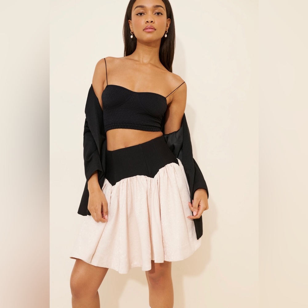 Maeve Basque waist knit Jacquard mini skirt - Picture 4 of 11